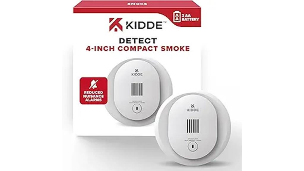 compact aa smoke detector