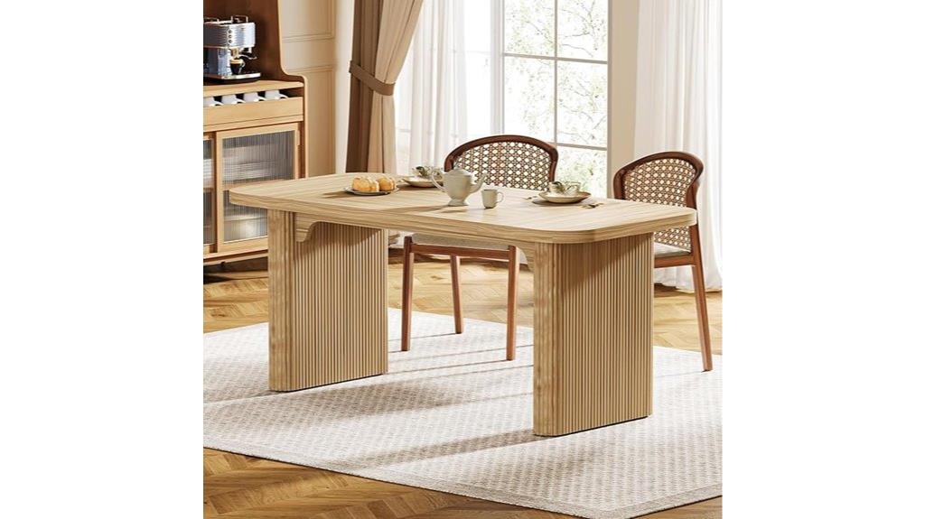 contemporary 6 person dining table