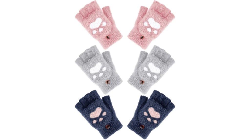 convertible mitten winter gloves