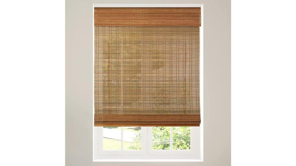 cordless bamboo roman shade