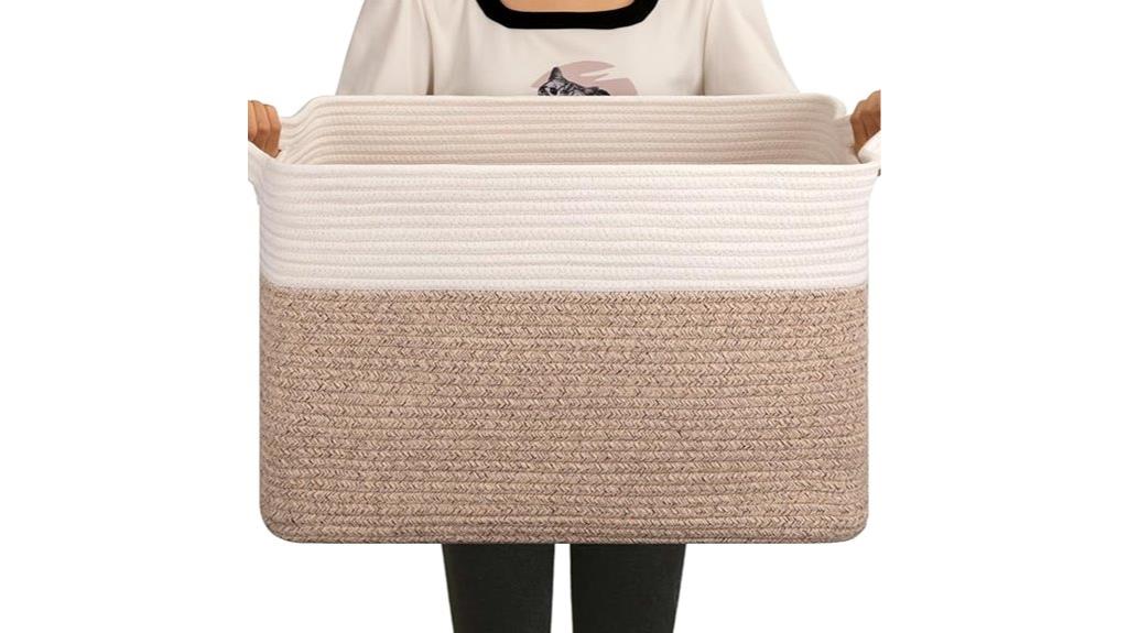 cotton rope blanket basket