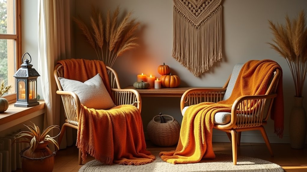 cozy fall boho decor