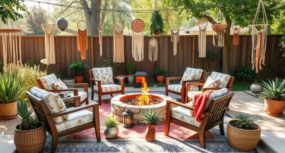 cozy fire pit lounge