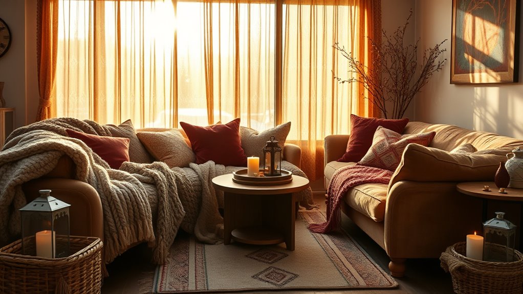 cozy layered inviting arrangement
