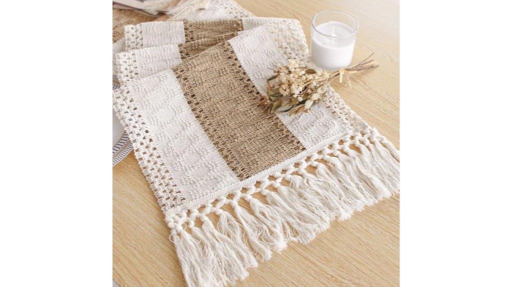 cream brown rustic macrame