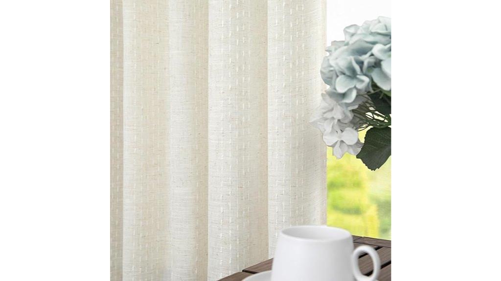 cream linen curtain panels