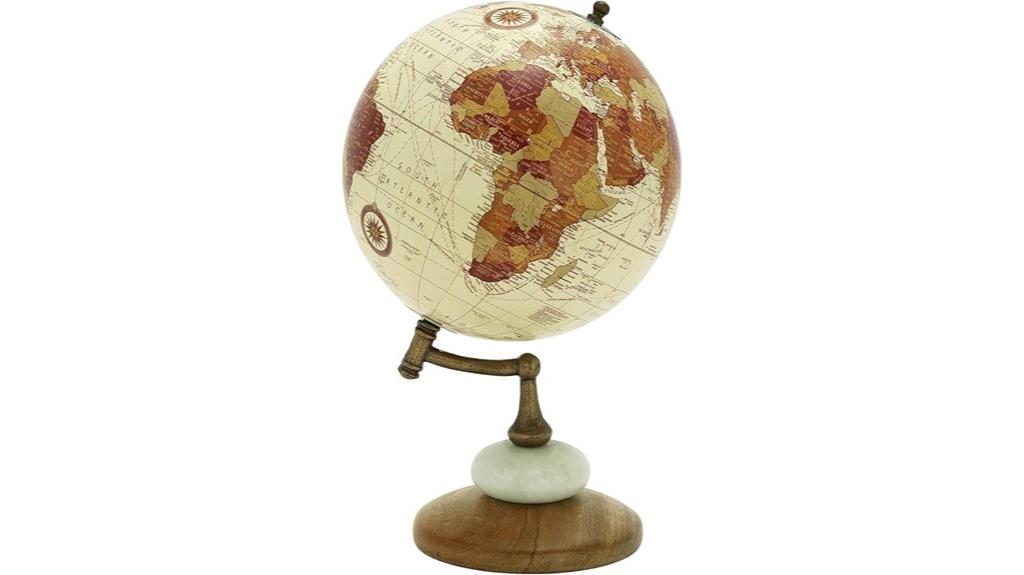 cream mango wood globe