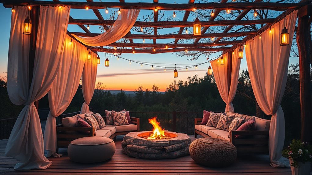 create cozy outdoor lighting