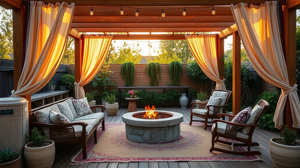 create inviting fire pit area