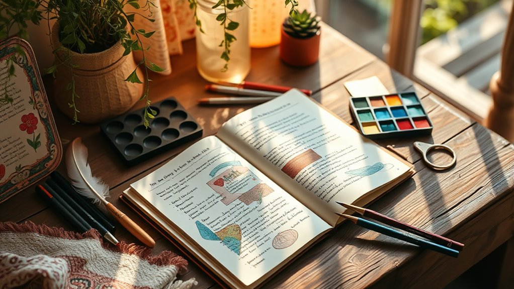 creative boho art journals