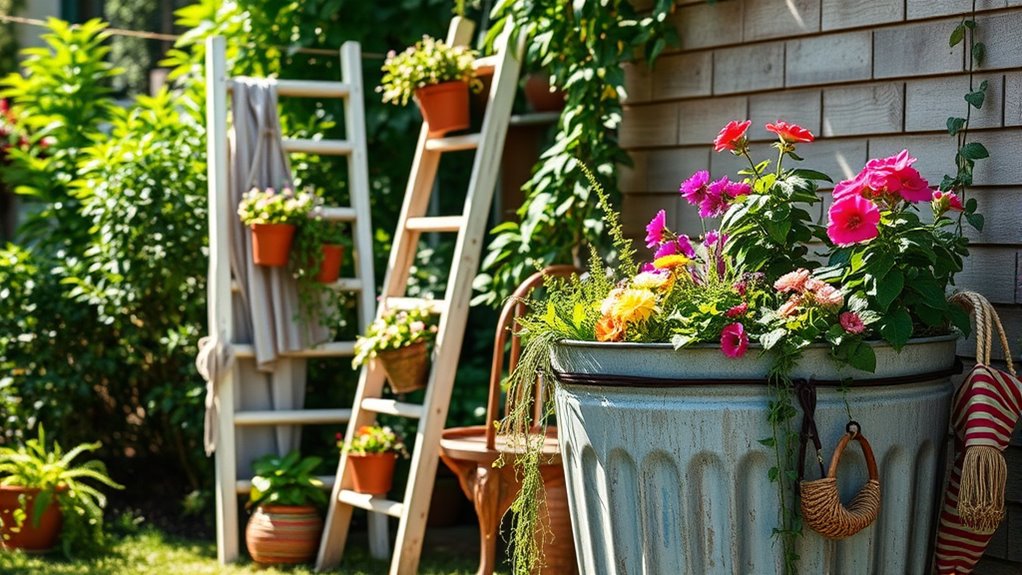 creative upcycled garden containers