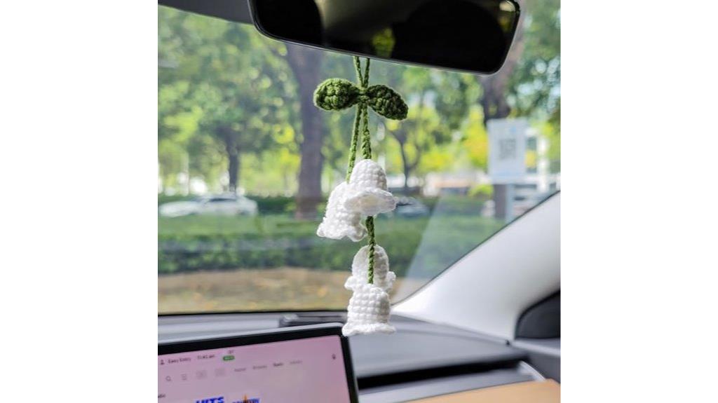 crochet lily rear mirror
