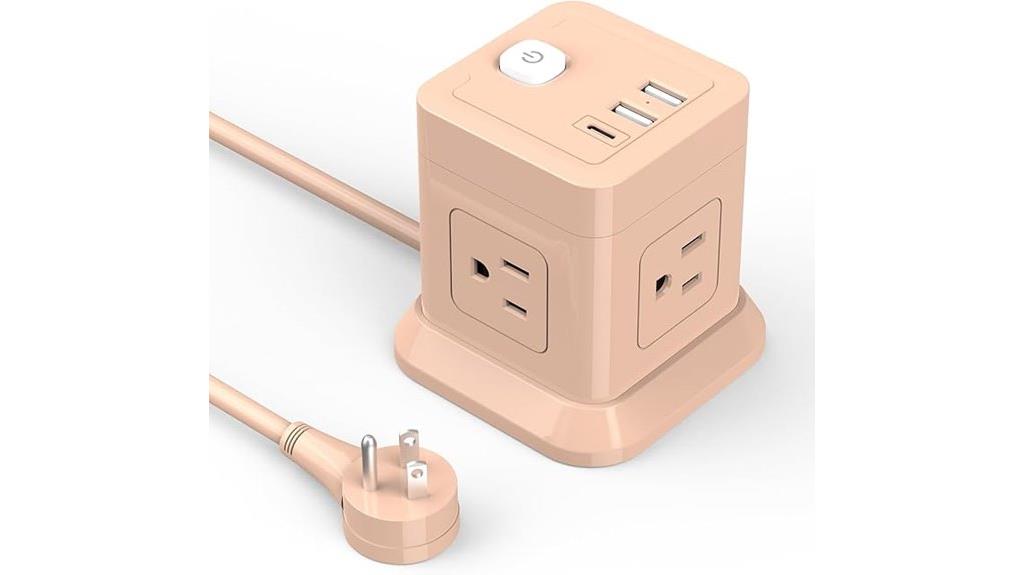 cube with 4 outlets