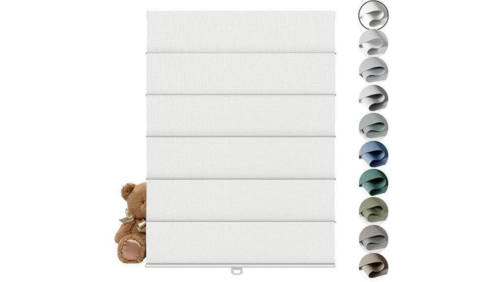 custom off white roman shades