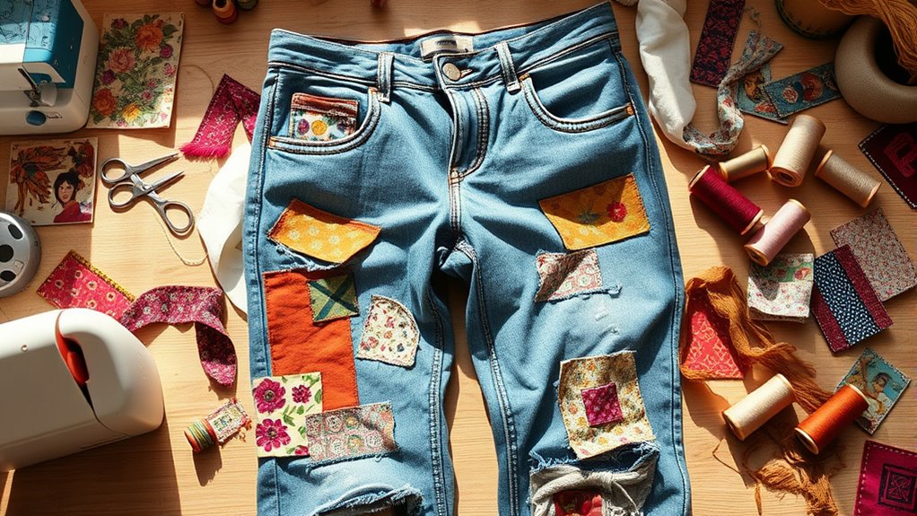 custom patchwork denim creations