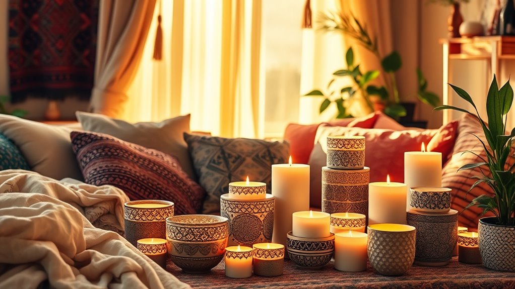 decorate with scented candles