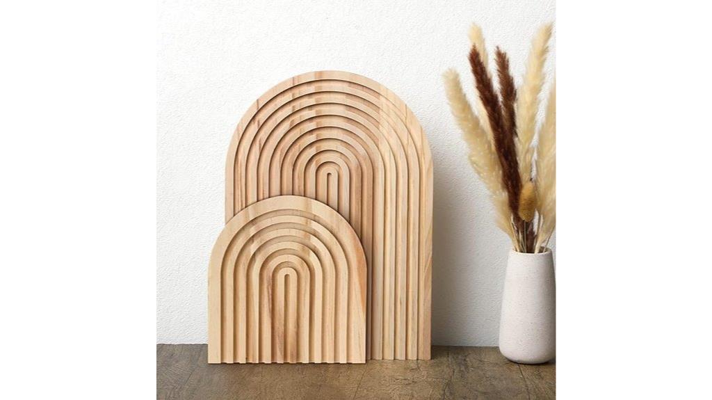 decorative wooden rainbow boards
