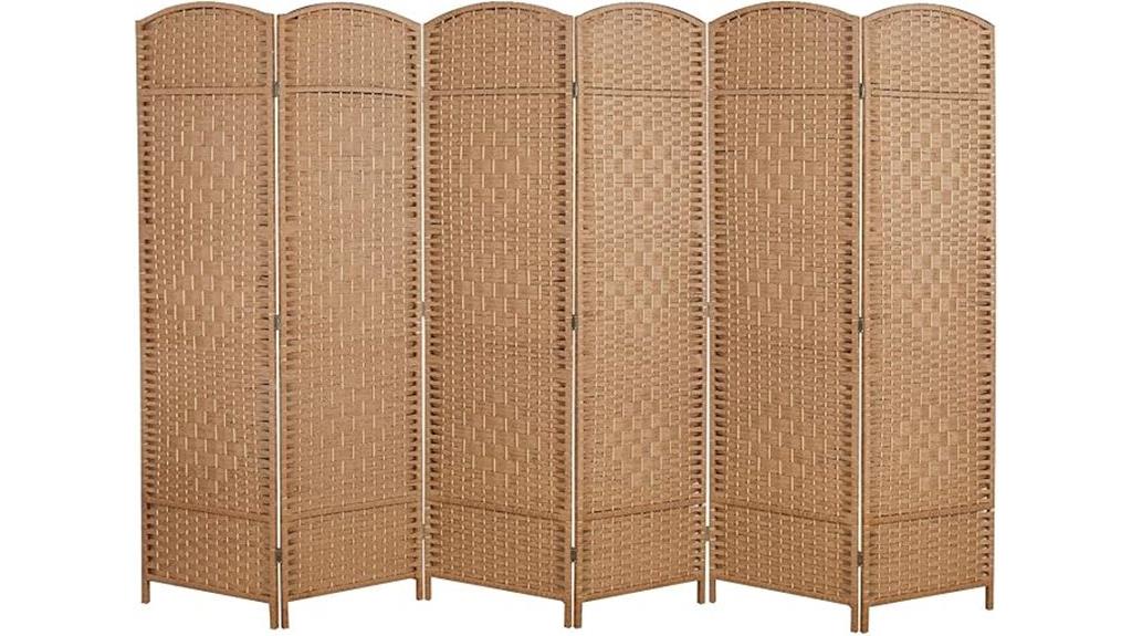 diamond weaved room divider