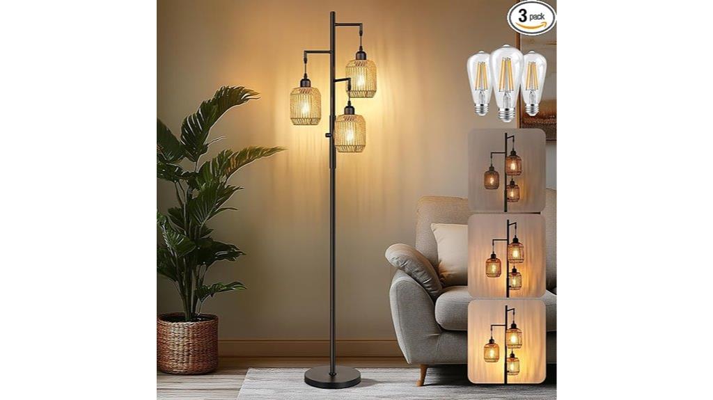 dimmable boho floor lamp
