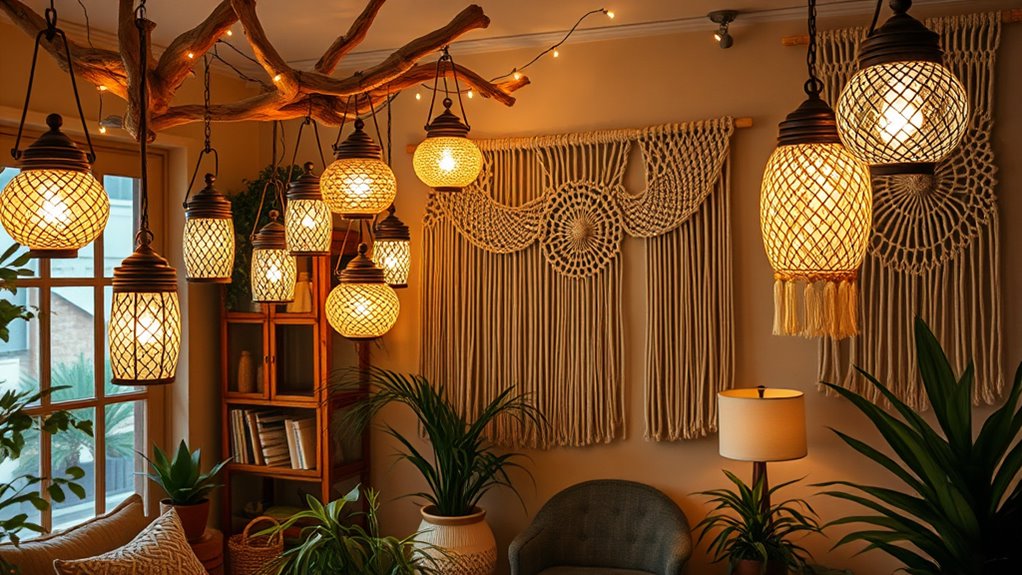 diy personalized boho lighting