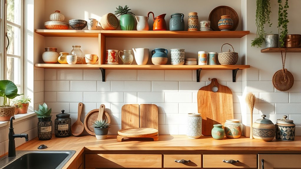 eclectic boho kitchen decor