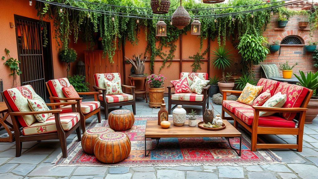 eclectic cozy seating arrangement