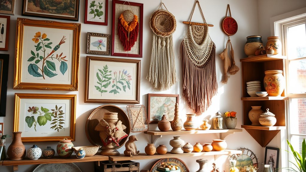 eclectic curated display arrangement