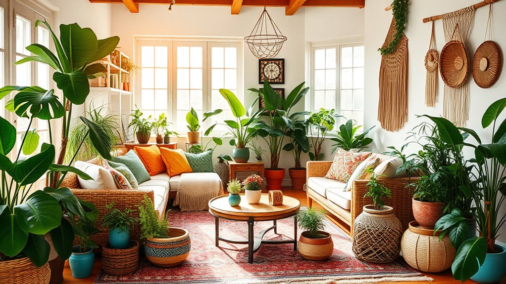 eclectic plant decor harmony