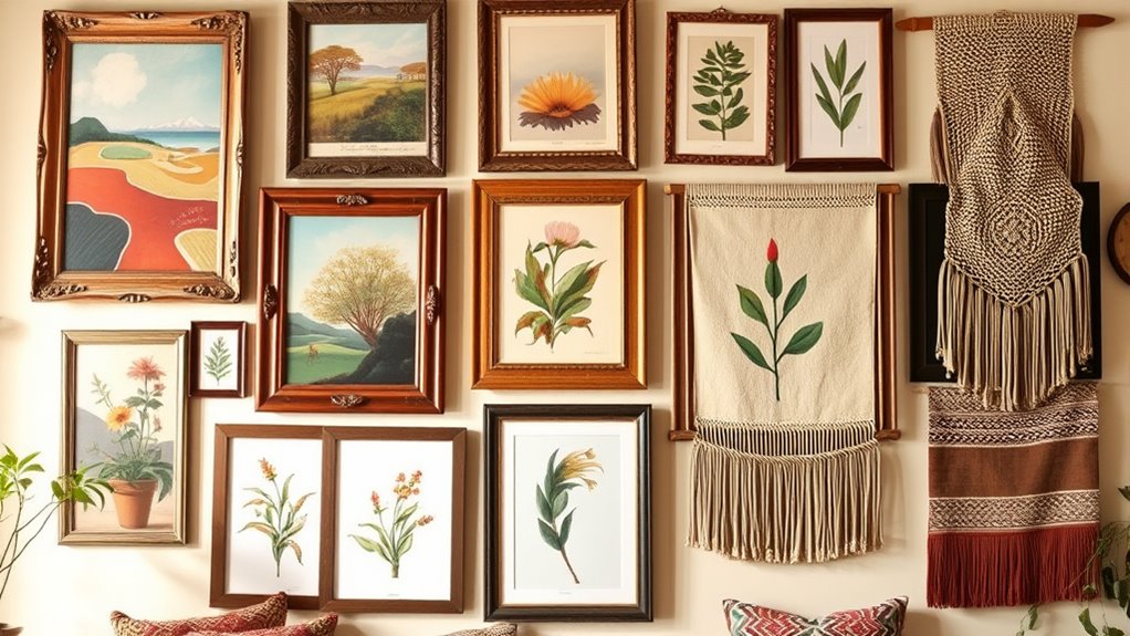eclectic textured layered decor