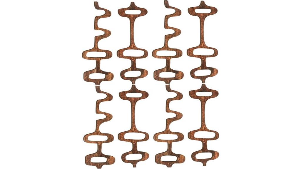 eight piece wooden wall art