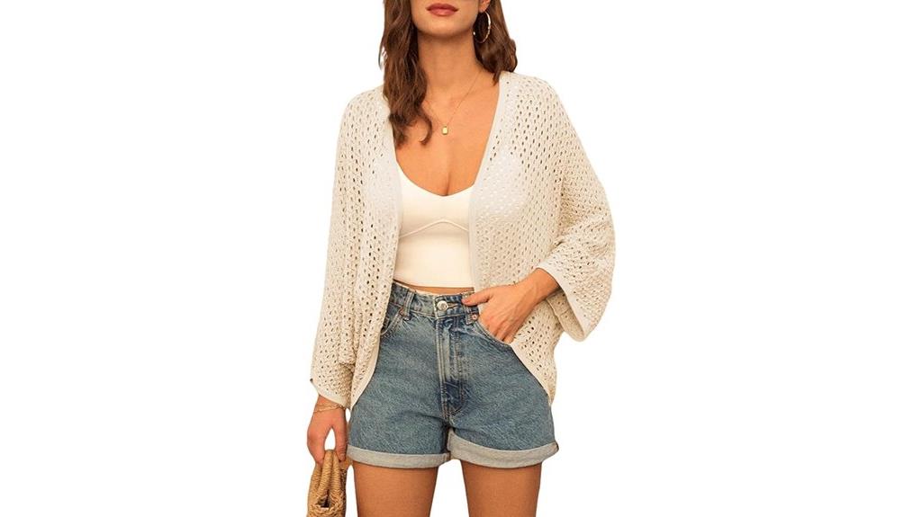 elegant batwing sleeve cardigan