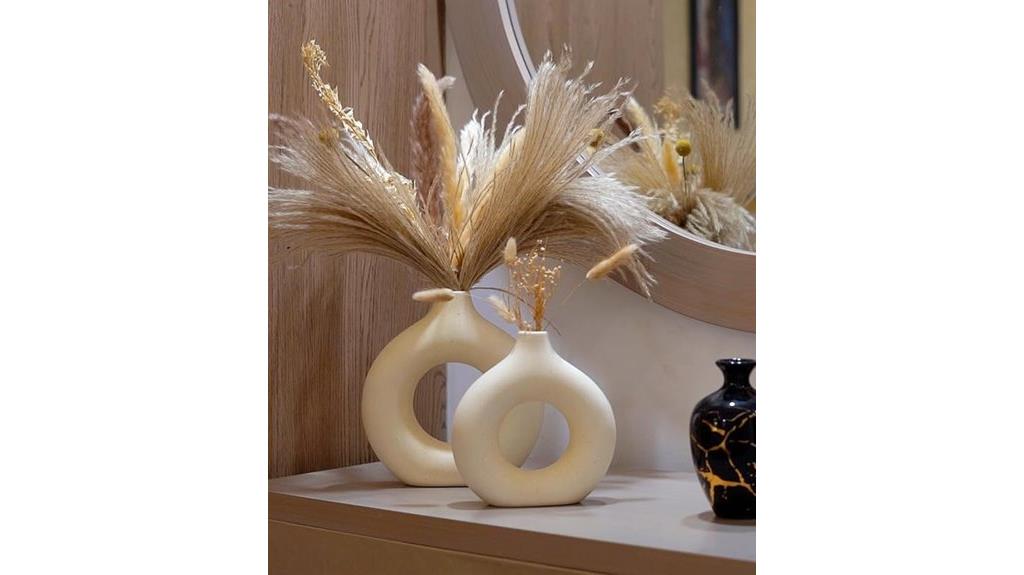 elegant ceramic cream vases