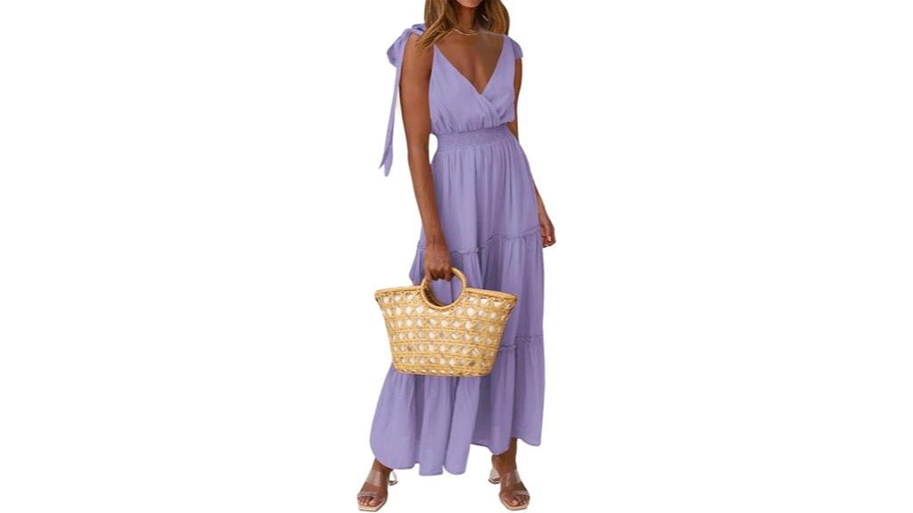 elegant cross neck maxi dress