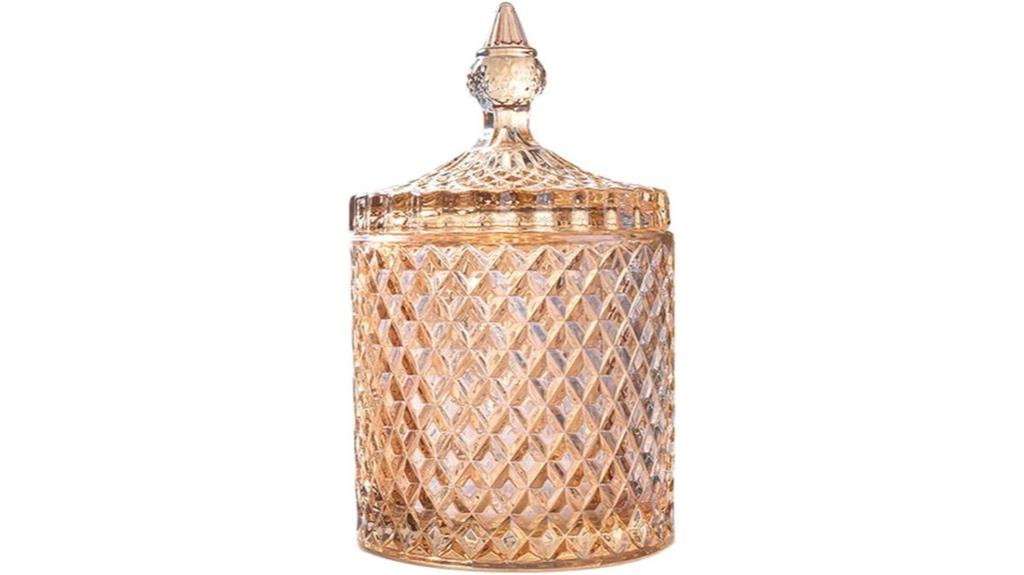 elegant crystal jar storage