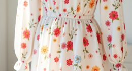 elegant floral long sleeve dresses