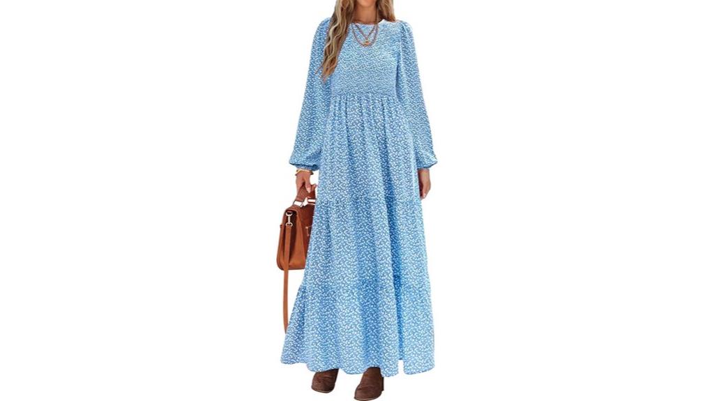 elegant floral maxi dress
