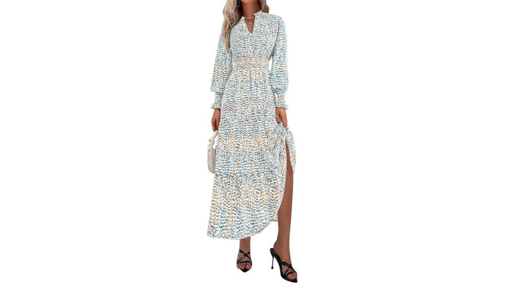 elegant floral maxi dress