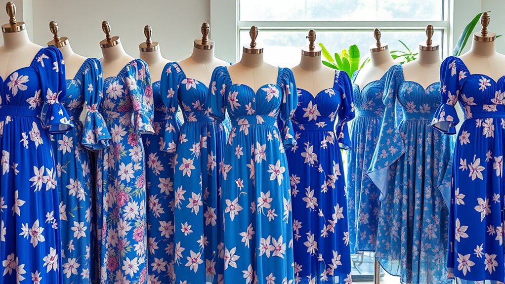 elegant floral sleeve dresses