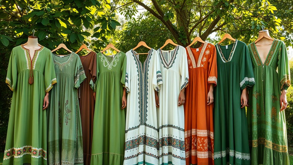elegant green boho sleeves