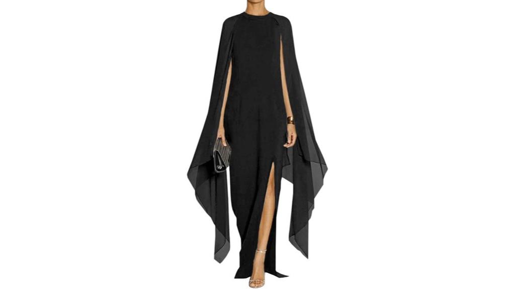 elegant high slit gown