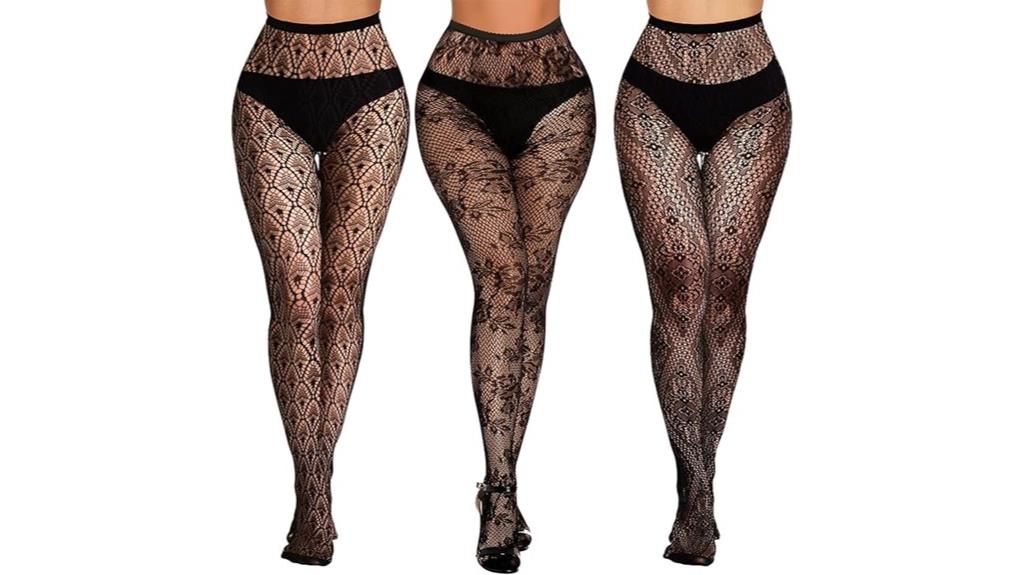 elegant lace fishnet tights