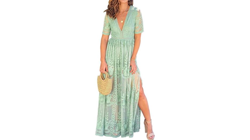 elegant lace maxi dress