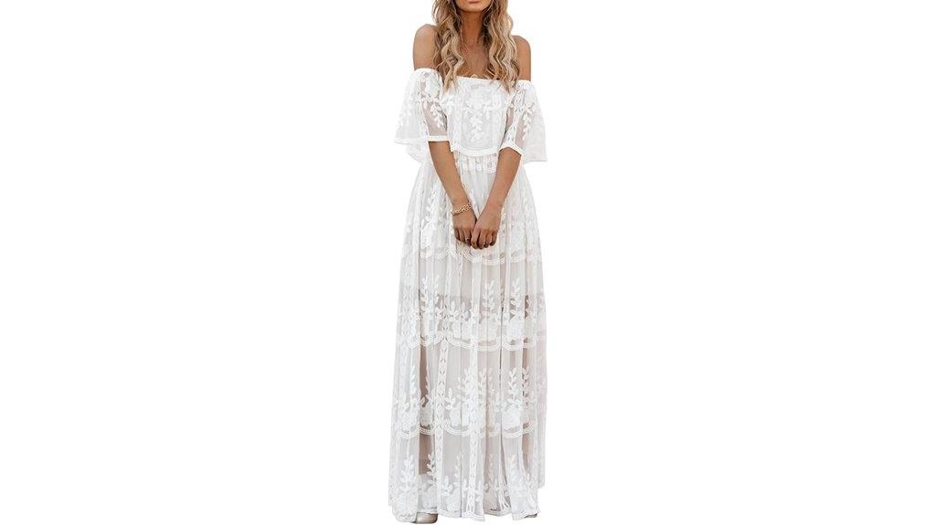 elegant lace maxi dress