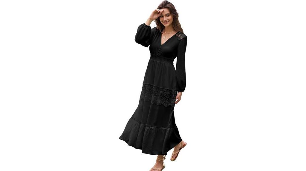 elegant lace maxi dress
