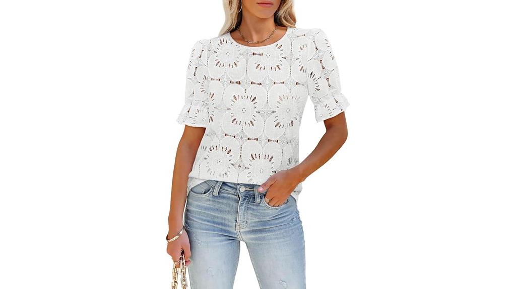 elegant lace puff sleeves