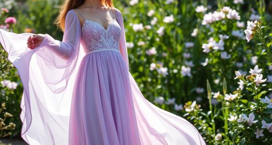 elegant lilac sleeve dresses