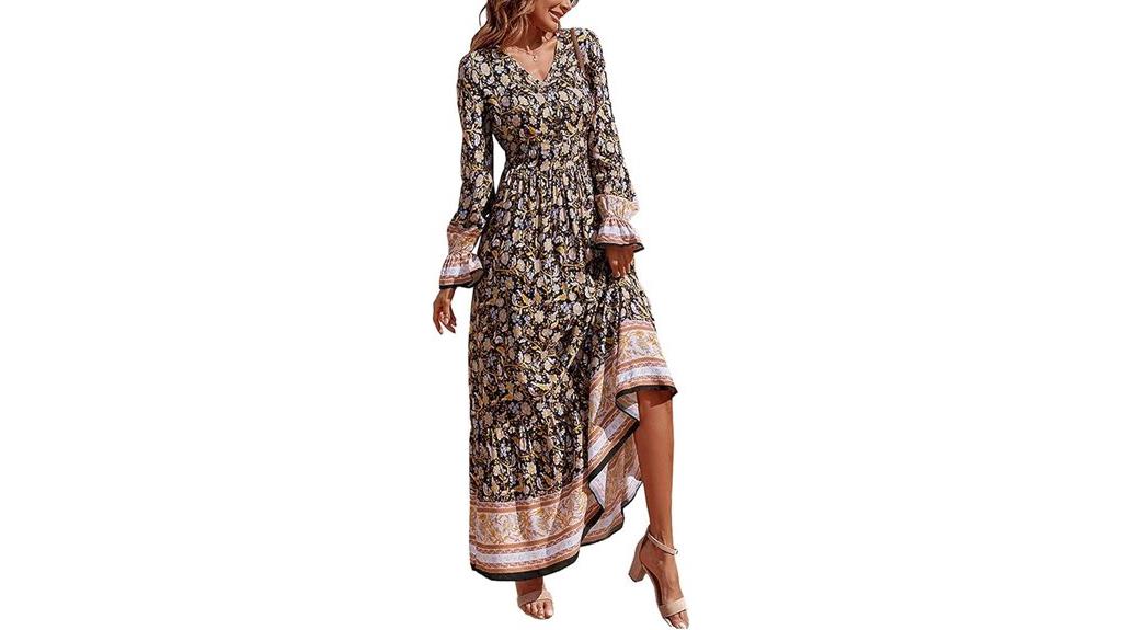 elegant long sleeve maxi