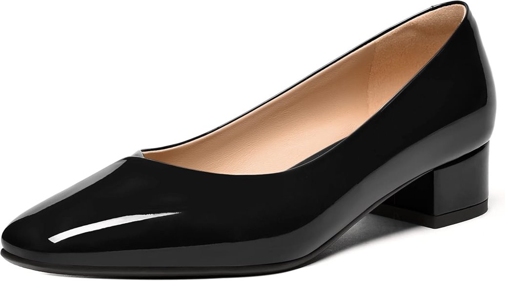 elegant patent leather pumps