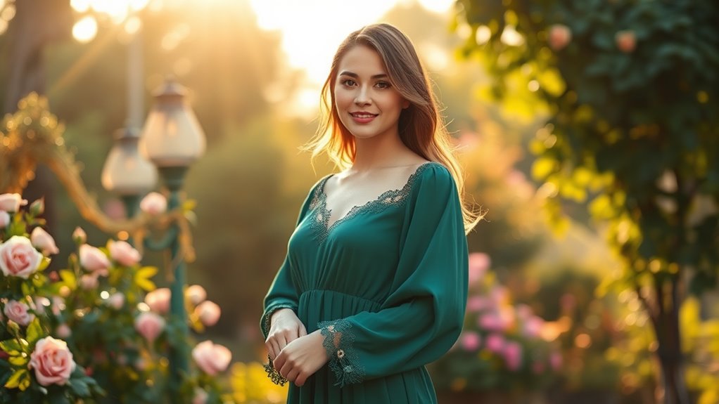 elegant romantic long sleeve dresses