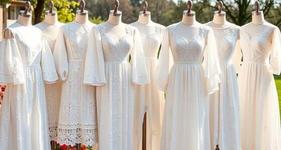 elegant sleeved white dresses